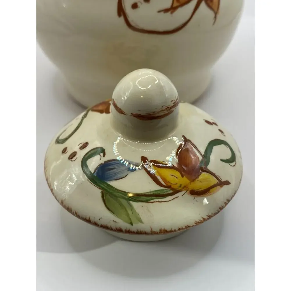 Maxcera Handcrafted In China Sugar Bowl And Creamer Leaf Vine
